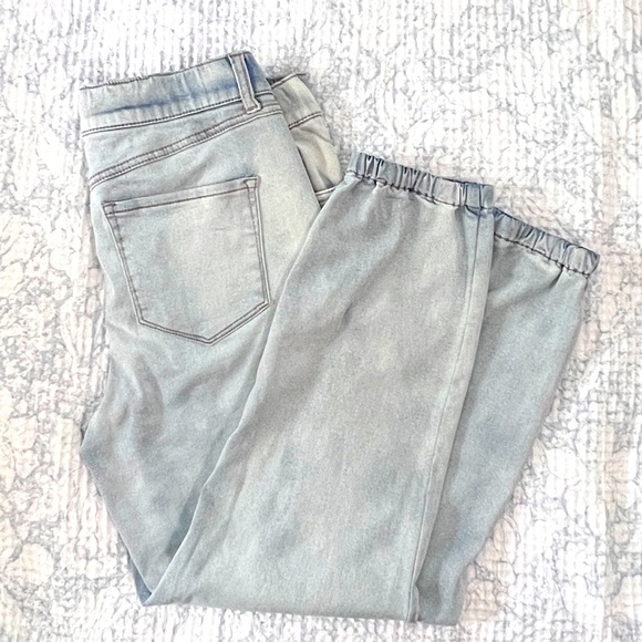 Rewash Denim - Women’s Rewash Jeans Denim Drawstring Joggers M Lightwash Elastic Waist EUC